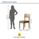 Ver imagem 4 de Conjunto Sala de Jantar 4 Lugares Redonda Tampo de Vidro 135cm Mesa e Cadeira Ana Marrom/Cinamomo/Off White/Linho Prata