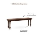 Ver imagem 4 de Banco para Sala de Jantar Hall de Entrada Quarto 100% Madeira Maciça Rubi Marrom/Café