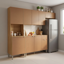 Ver imagem 1 de Cozinha Compacta 9 Portas 1 Gaveta 249,9 cm Soul Marrom Freijó/Caramelo