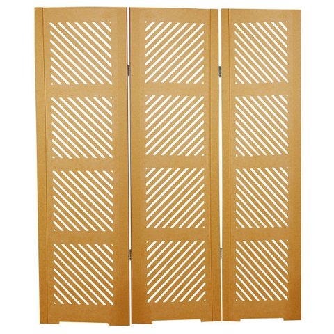Biombo Ripado 45 3 Folhas sem Pezinhos