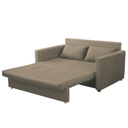 Sofá Cama Casal 2 Lugares Quarto Sala Kitnet Sleep Bege - Larbelle - 8