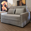Ver imagem 1 de Sofá Cama Casal 2 Lugares Quarto Sala Kitnet Sleep Bege - Larbelle