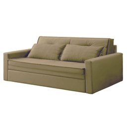 Sofá Cama Casal 2 Lugares Quarto Sala Kitnet Sleep Bege - Larbelle - 6