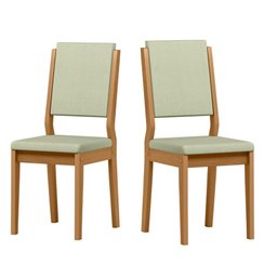 Kit 2 Cadeiras Sala de Jantar Carol Ype/linho Areia - 1