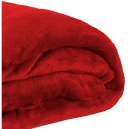 Kit de Cobertores Solteiro Manta de Microfibra 2 Peças (Toque Aveludado) - Vermelho - 2