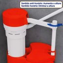 Ver imagem 4 de Kit Reparo Completo Caixa Acoplada Botao Acionamento Superio Descarga Vaso Sanitario Banheiro Drenag