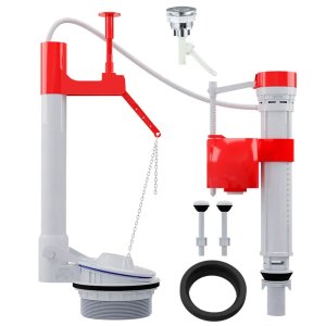 Kit Reparo Completo Caixa Acoplada Botao Acionamento Superio Descarga Vaso Sanitario Banheiro Drenag