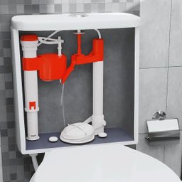 Kit Reparo Completo Caixa Acoplada Botao Acionamento Superio Descarga Vaso Sanitario Banheiro Drenag - 2