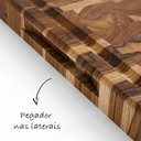 Ver imagem 3 de Tábua de Carne para Churrasco Madeira Invertida Teca - Stolf 30x20