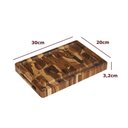 Ver imagem 4 de Tábua de Carne para Churrasco Madeira Invertida Teca - Stolf 30x20