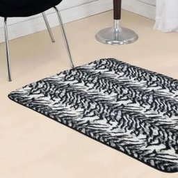 Tapete Retangular para Quarto e Sala Safari Tecido de Pelúcia 1,40M x 1,00M - Zebra - 2