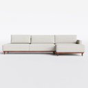 Ver imagem 4 de Sofá 5 Lugares Pampa Horse Collection com Chaise Dir. Linho Bege 297cm