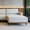 Ver imagem 3 de Sofá 5 Lugares Pampa Horse Collection com Chaise Dir. Linho Bege 297cm