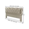 Cabeceira Cama Box King Size Estofada Madeira Sofia:bege - 3