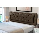 Ver imagem 4 de Cabeceira Cama Box King Size Estofada Madeira Sofia:bege