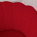 Ver imagem 2 de Poltrona Pétala Veludo Vermelho Pés Palito - Kimi Design