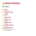 Ver imagem 4 de Conjunto com 2 Cadeiras Mdf Andes para Sala de Jantar Moderna Mobília