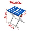 Ver imagem 3 de Cadeira Banqueta Dobrável em Metal Camping Manicure