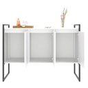 Ver imagem 4 de Buffet Aparador 3 Portas para Sala de Estar Industrial - Branco