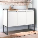 Ver imagem 6 de Buffet Aparador 3 Portas para Sala de Estar Industrial - Branco
