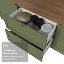 Ver imagem 6 de Balcão de Cozinha 80 cm 2 Gavetas (sem Tampo) Rustic/Verde Vik Madesa