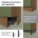 Ver imagem 7 de Balcão de Cozinha 80 cm 2 Gavetas (sem Tampo) Rustic/Verde Vik Madesa