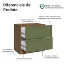 Ver imagem 3 de Balcão de Cozinha 80 cm 2 Gavetas (sem Tampo) Rustic/Verde Vik Madesa