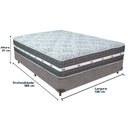 Ver imagem 3 de Cama Box Cinza e Colchão Black Graphite Molas Ensacadas Casal 138x188x32 Anjos
