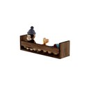 Ver imagem 2 de Prateleira Porta Brinquedo Nogal 70 X 12cm Suporte Invisivel