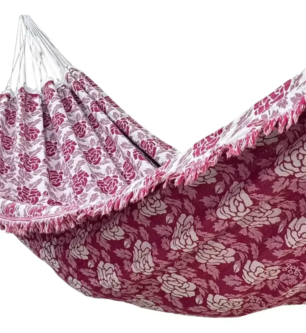 Ver imagem 6 de Rede de Descanso Resistente Reforçada Estampada Indiana Rosa Pink com Branco