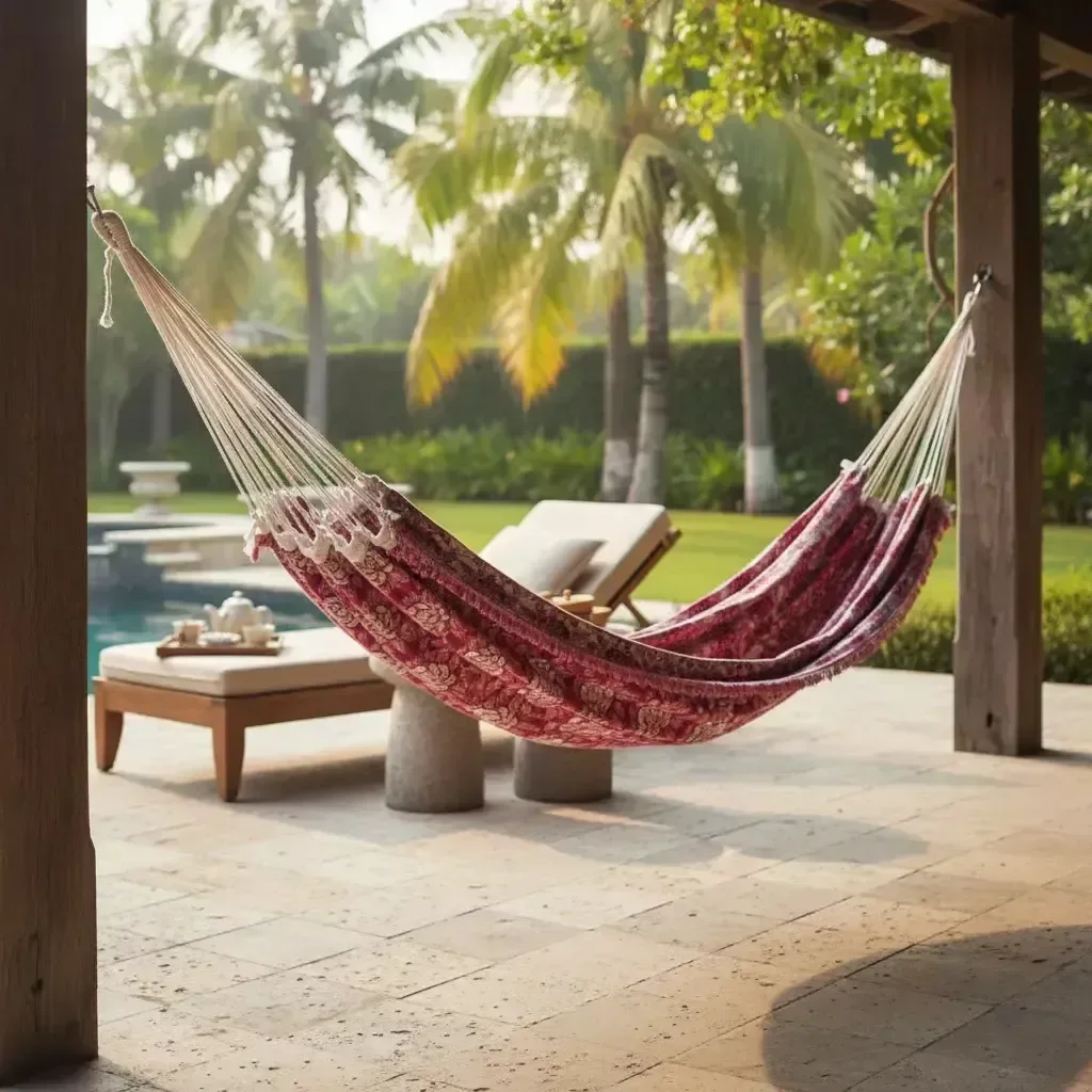 Ver imagem 3 de Rede de Descanso Resistente Reforçada Estampada Indiana Rosa Pink com Branco