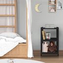 Ver imagem 1 de Mesa de Cabeceira Nicho Quarto 100% Mdf Ssx Multicoisas Preto