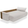 Sofá Cama Retrátil 4 Lugares para Sala 260cm Tâmisa F04 Linho Cru Couríssimo Whisky - Lyam Decor - 5