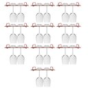 Ver imagem 1 de Kit 10 Organizadores Suspensos para Taças 25cm Suportes Porta Taças Retos Rose Gold