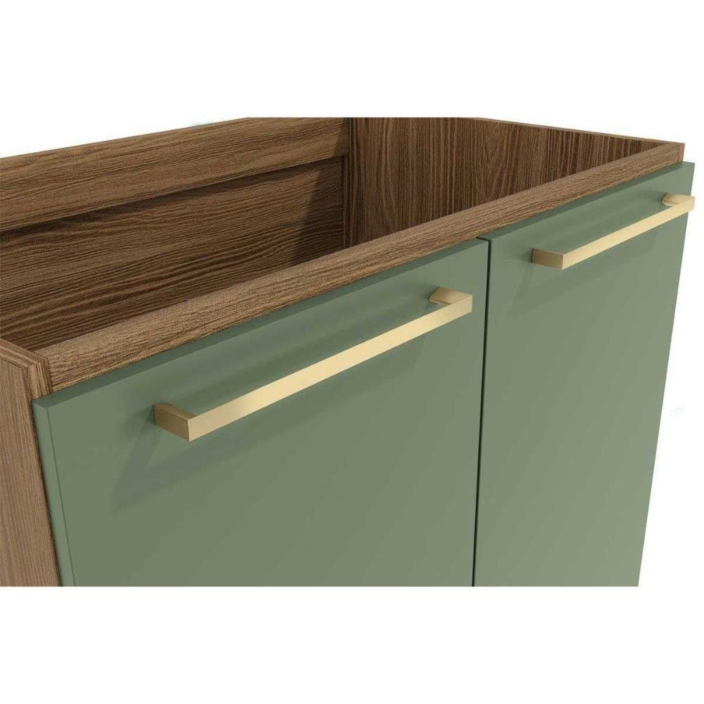 Gabinete de Cozinha Modulado Balcão Botanic M623 P-cooktop 2 Portas C-tampo 80cm Nogueira-fendi- - 3