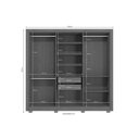 Ver imagem 3 de Guarda Roupa Casal 6 Portas (2 C/ Espelho) e 2 Gavetas Cb01m569 Canela - Kappesberg