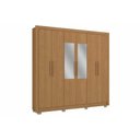 Ver imagem 2 de Guarda Roupa Casal 6 Portas (2 C/ Espelho) e 2 Gavetas Cb01m569 Canela - Kappesberg