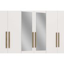 Ver imagem 5 de Guarda Roupa Casal 6 Portas (2 C/ Espelho) e 2 Gavetas Cb01m569 Canela - Kappesberg
