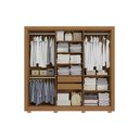 Ver imagem 4 de Guarda Roupa Casal 6 Portas (2 C/ Espelho) e 2 Gavetas Cb01m569 Canela - Kappesberg