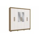 Ver imagem 1 de Guarda Roupa Casal 6 Portas (2 C/ Espelho) e 2 Gavetas Cb01m569 Canela - Kappesberg