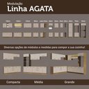 Ver imagem 3 de Kit com Balcão e Armário Aéreo Multiuso 120cm Rustic/crema Agata Madesa Rustic/crema