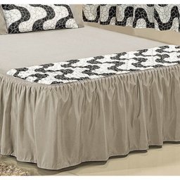 Colcha Casal Padrão + Cortina 2 Metros Veneza Estampada 04 Peças - Preto - 3