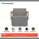 Ver imagem 3 de Poltrona Decorativa Orgânica Living Kavya Bouclê Cinza - Desk Design