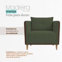 Ver imagem 3 de Poltrona Decorativa Aviv para Sala Escritório Recepção Luxo Linho Premium Easy Clean Corino