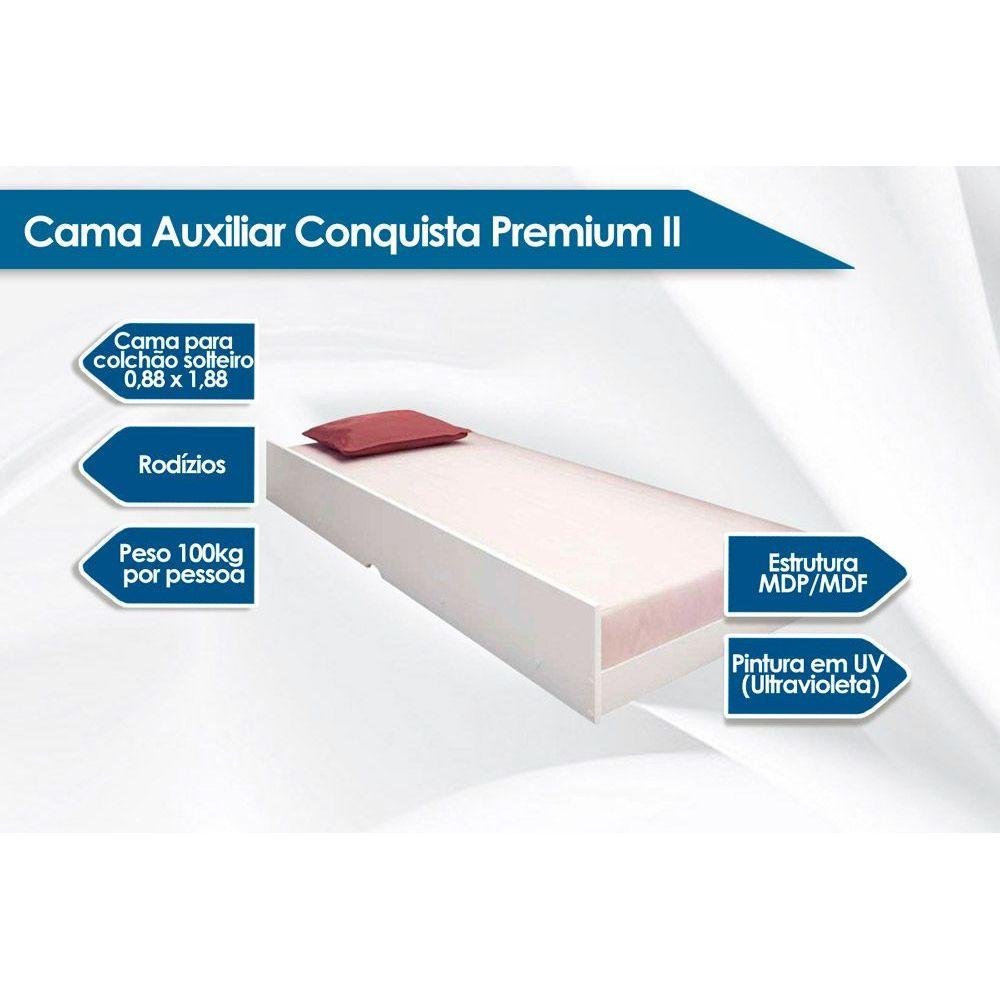 Cama Auxiliar Premium II Branco - Conquista - 2