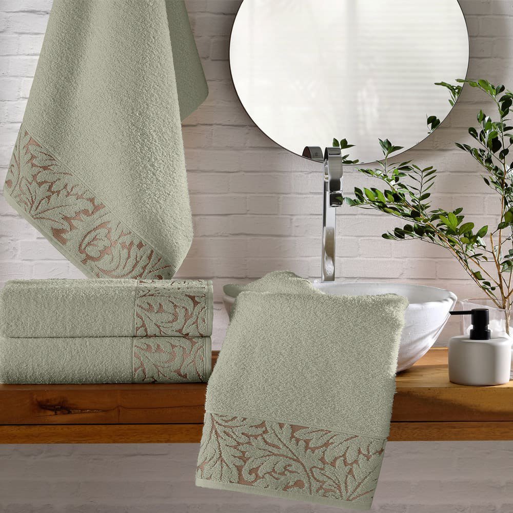 Toalha de Banho Jacquard Estefy Verde - Buettner - 3