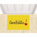 Ver imagem 1 de Tapete Gratidão para Portas de Entradas Salas e Quartos.