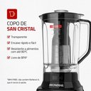 Ver imagem 7 de Liquidificador Mondial L-1400-Lt Turbo Inox 1400W 2,1L 12 Velocidades Preto 110V