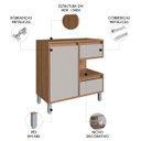 Ver imagem 3 de Gabinete de Banheiro 80cm para Cuba 1 Porta Clari Mel/arenas F10 - Mpozenato