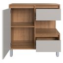 Ver imagem 5 de Gabinete de Banheiro 80cm para Cuba 1 Porta Clari Mel/arenas F10 - Mpozenato